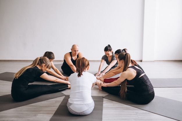 Yoga group circle