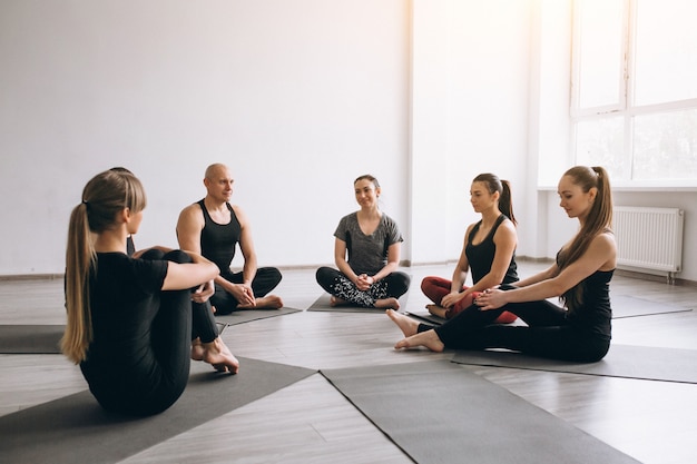 Yoga group circle