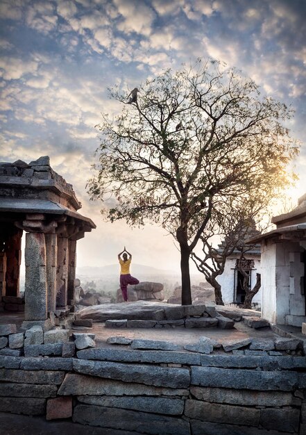 Yoga in Hampi