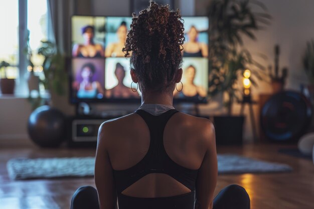 Foto yoga-les samen evenwicht vinden