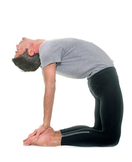 yoga man isolated