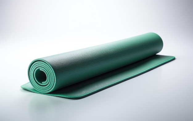 Yoga Mat Journey The Foundation of Mindful Exercise on White Background