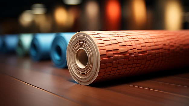 Photo yoga mat and mat for traininggenerative ai