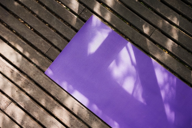 Yoga mat outdoors