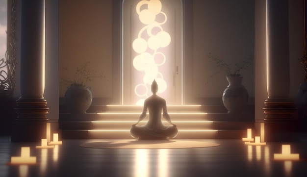 Yoga and meditation accessories ai generate