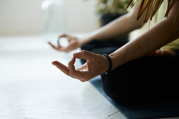 Yoga mudra for deep concentration, fitness and yoga lifestyle