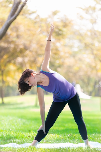 Yoga in park