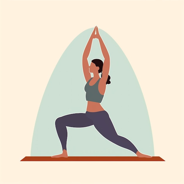 Photo yoga pose illustration