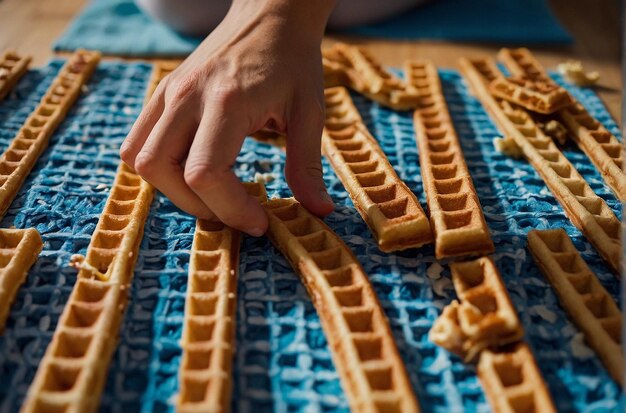 Foto posizioni di yoga con i waffle