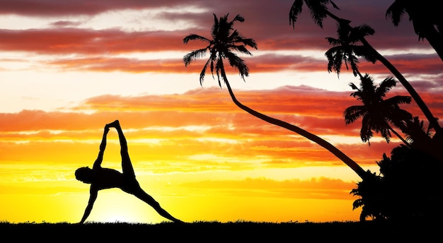 Yoga silhouet