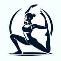 Photo yoga silhouette vector style