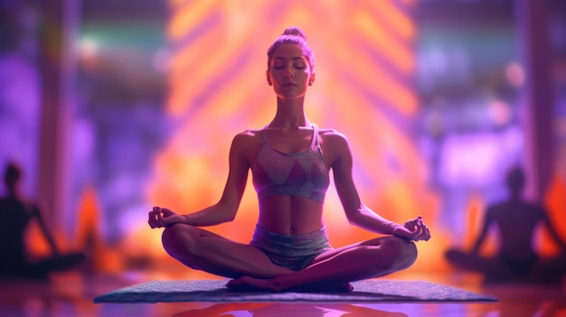 Yoga Training HD 8K background Wallpaper Stock Photographic image