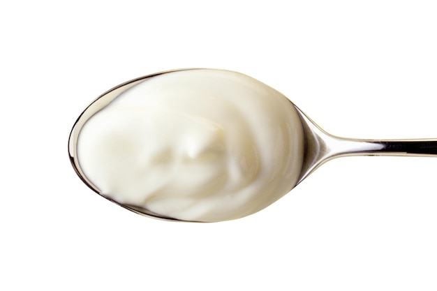 Yoghurt op lepel