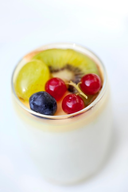 Yogurt and fruits