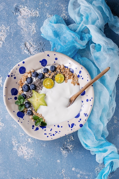 Foto ciotola per frullato di yogurt