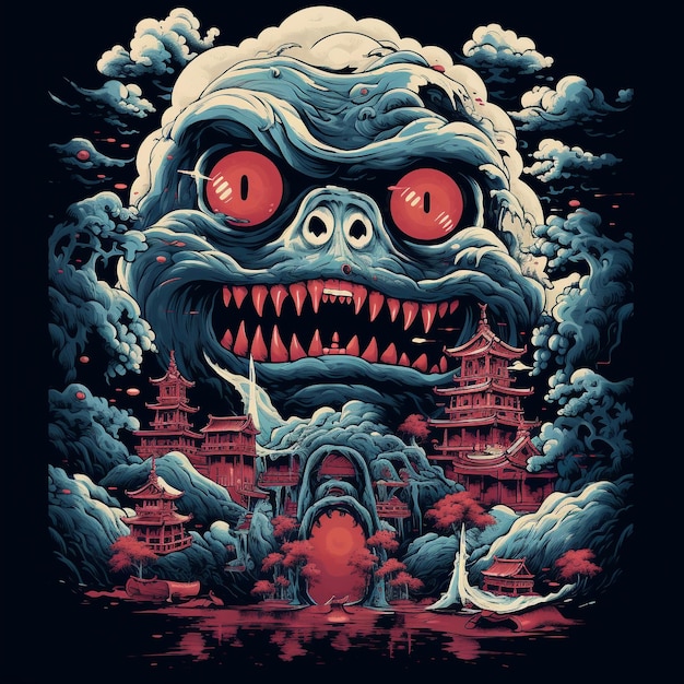 Yokai t-shirt ontwerp