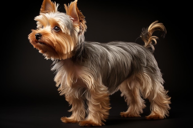 Foto un cane yorkshire terrier