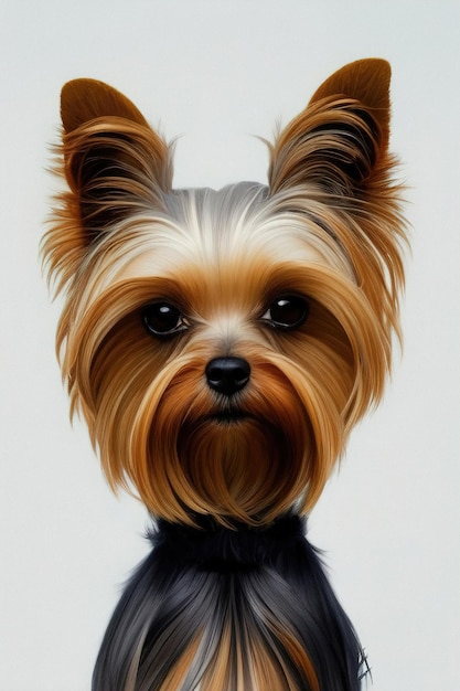 Yorkshire terrier hond portret illustratie generatieve ai