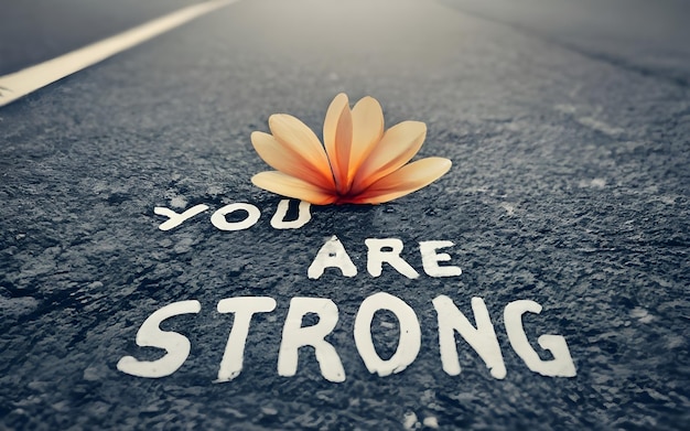 Photo you are strong text effect