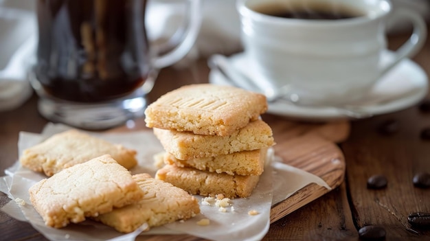You can make tasty coffee cookies by adding instant coffee to your regular shortbread recipe They