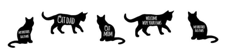 Photo 너와 나와 고양이 svg cat svg cat svg bundle 손으로 그린 고양이에 대한 영감을 주는 인용구