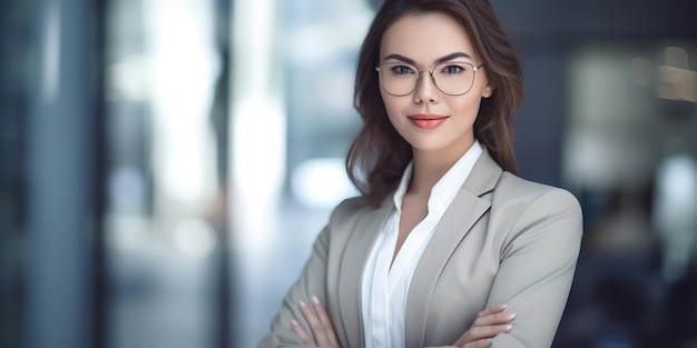 You need to look here Beautiful young businesswoman pointing away and looking at camera with smile while standing against white background