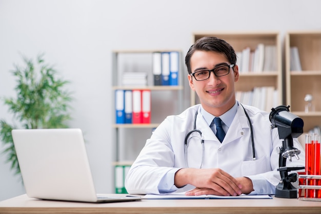 Young adult doctor working in the hospital