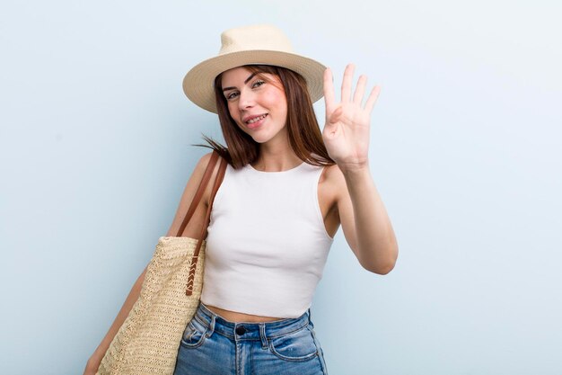 若い大人のきれいな女性の夏のコンセプト