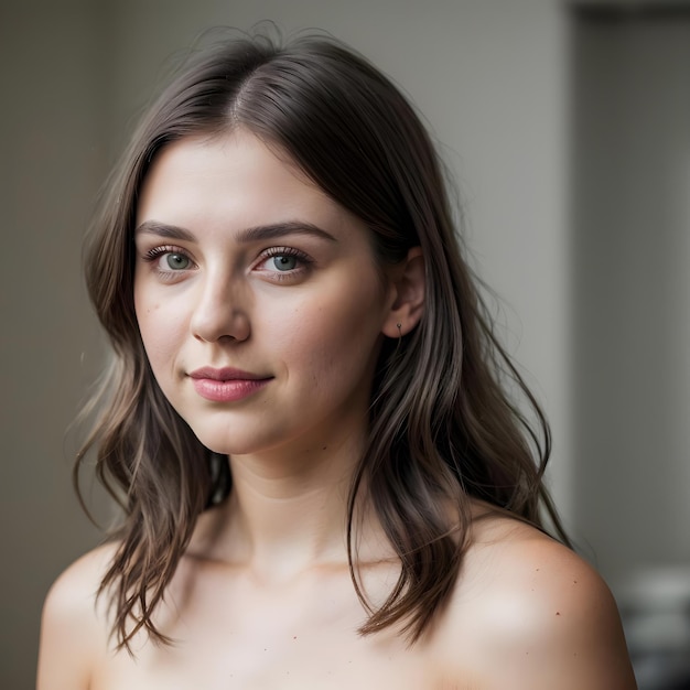 Young adult woman confident and beautiful looking at camera