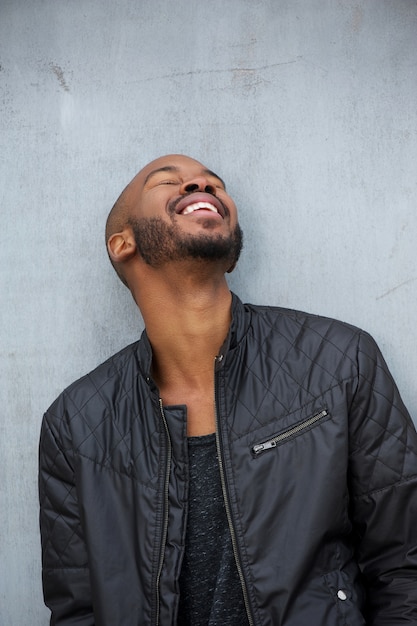 Young african american man enjoying life