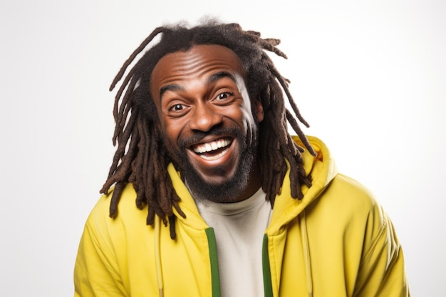 young african american man happy and surprised expression