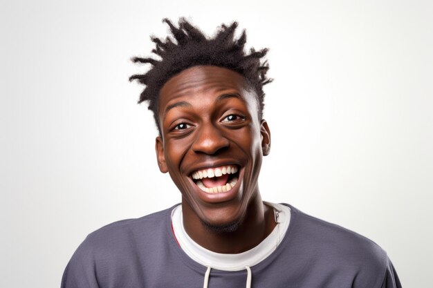 young african american man happy and surprised expression