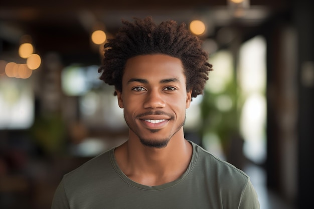 Young African American man at outdoors