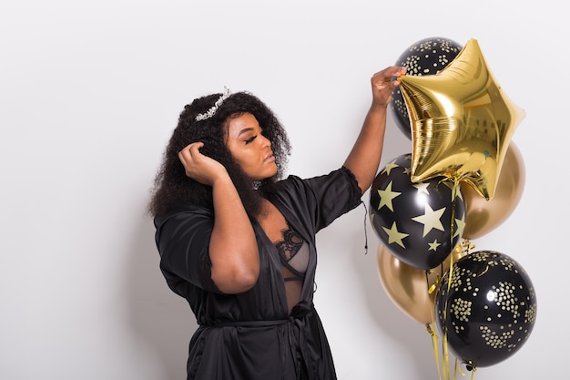 Young African-American woman at a birthday party