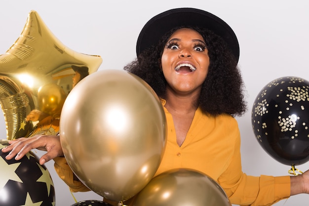 Young African-American woman at a birthday party