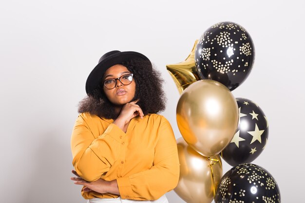 Young African-American woman at a birthday party