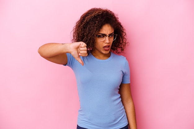 Young african american woman isolated