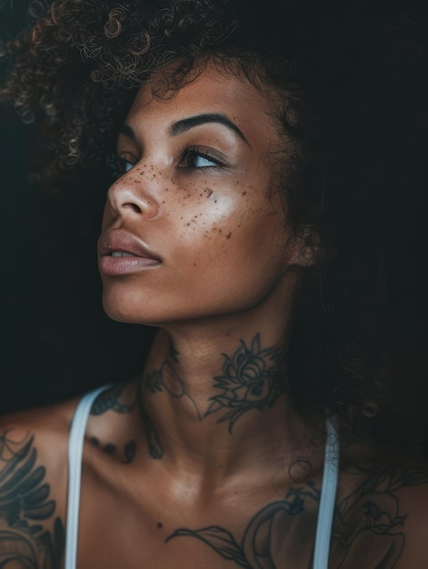 Foto ritratto di una giovane donna afroamericana