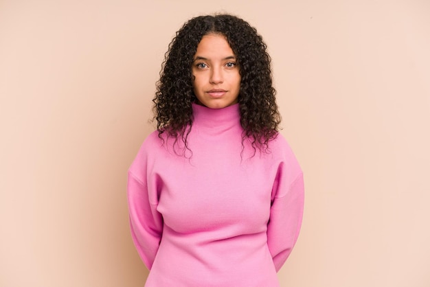 Young african american woman on studio