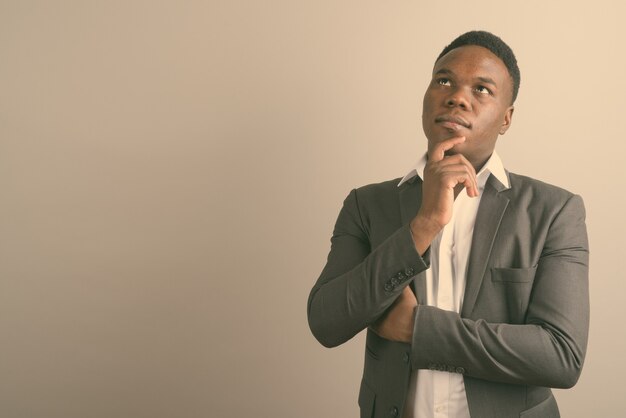 young African businessman wearing suit