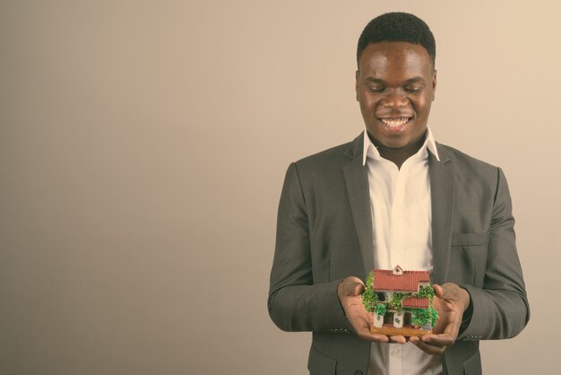 young African businessman wearing suit