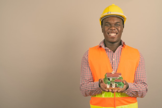 young African man construction worker