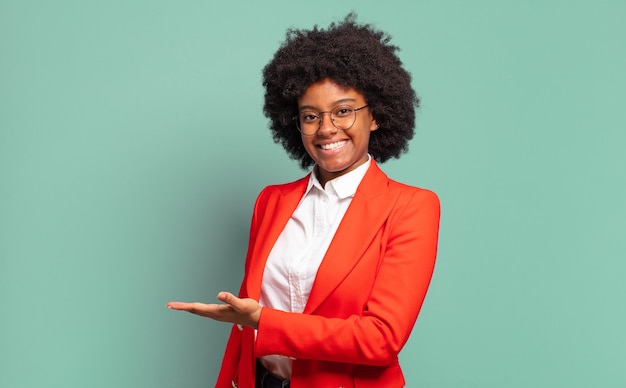 young afro woman