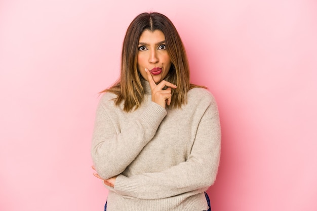 Young arab woman expressing emotions isolated