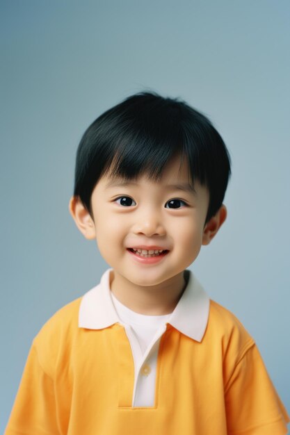 Photo young asian boy smiling a child portrait