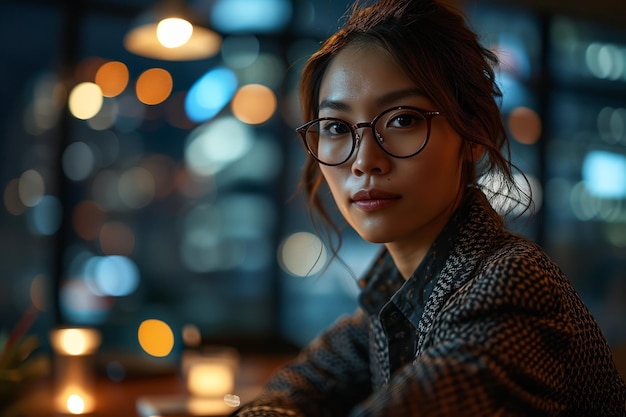 Photo young asian business woman