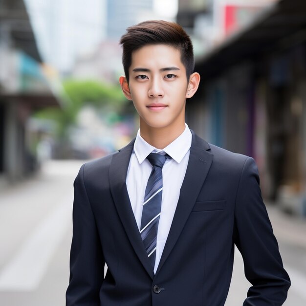 Young Asian Businessman in Suit