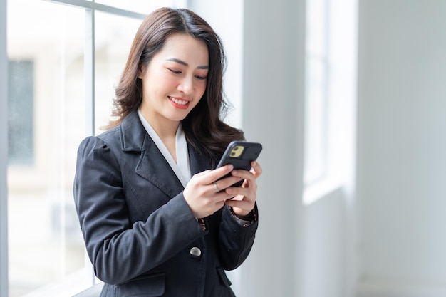 Young Asian businesswoman working at office