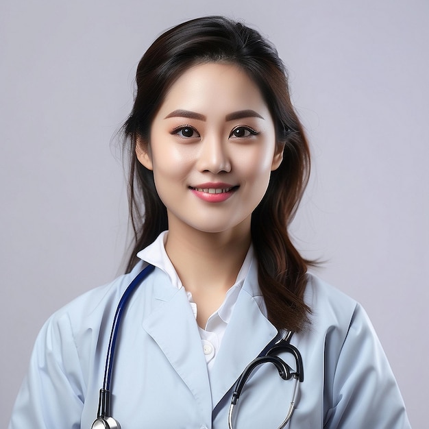 Фото Молодая азиатская женщина-доктор