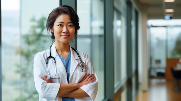 Young asian female medical doctor